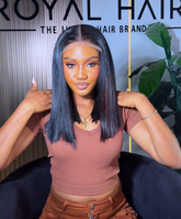 14” Super bone straight 250grams 
With 5x5 Swiss lace closure